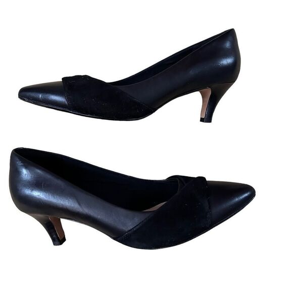 Clarks Women's Linvale Vena Black Twist Detail Pump ~ Ortholite Footbed ~size 9 - Picture 8 of 11